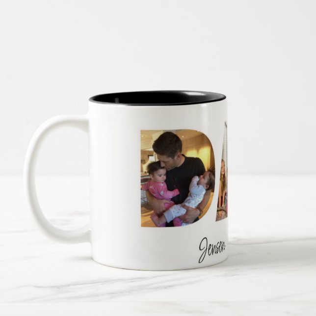 Papa Jensen Ackles  Zweifarbige Tasse (Links)