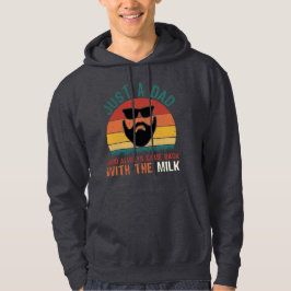 Papa kam mit Milch zurück - Lustiger Retro-Stil Hoodie