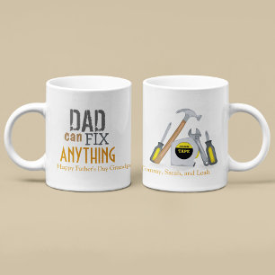 Papa kann alles reparieren Whimsical süße Typograf Kaffeetasse