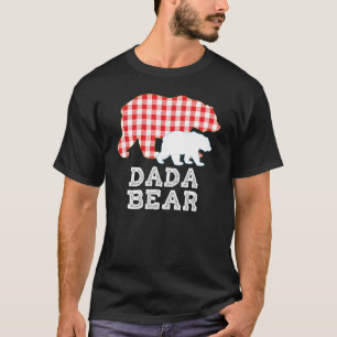 Papa Kariert Großer Bär Daddy Opa Stolz T-Shirt