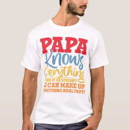 PAPA kennt alles Vathatag Cooler Vater lustig T-Shirt