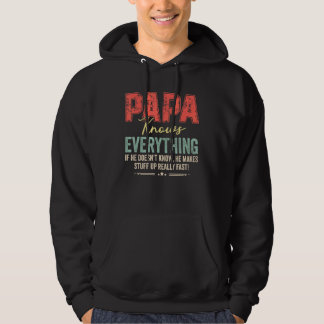 Papa kennt alles, was Vintager, stolzer Vater Groß Hoodie