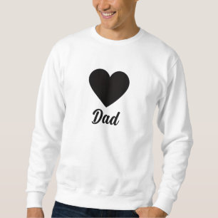 Papa - klassische schwarze Herz-Typografie Sweatshirt