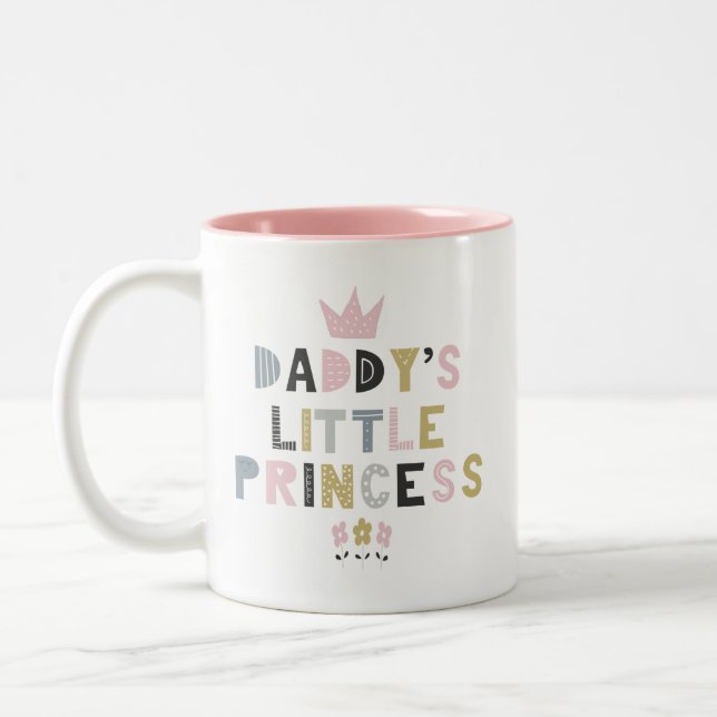Papa-kleine Prinzessin Zweifarbige Tasse (Links)
