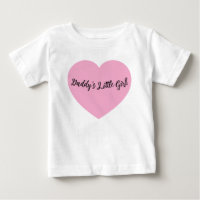 Papa kleines Mädchen rosa Herz Baby-Kleinkind-T-Sh