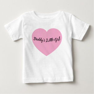 Papa kleines Mädchen rosa Herz Baby-Kleinkind-T-Sh Baby T-shirt
