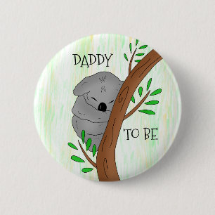 Papa Koala Babydusche Button
