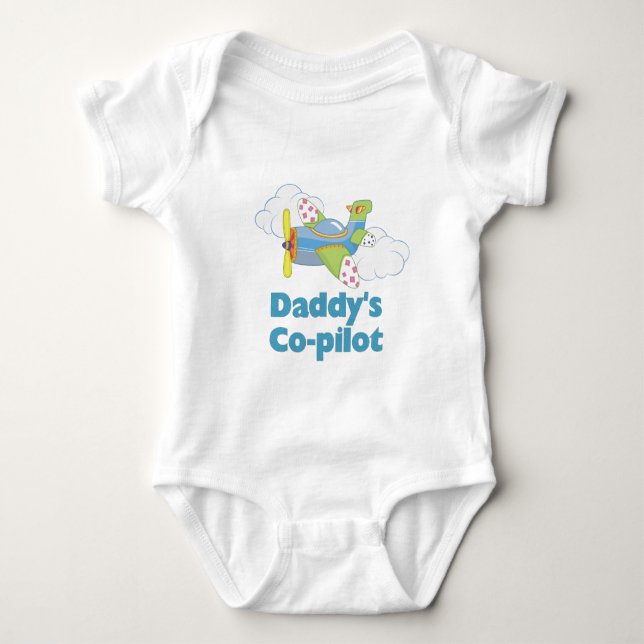 Papa-Kopilot-Junge Baby Strampler (Vorderseite)