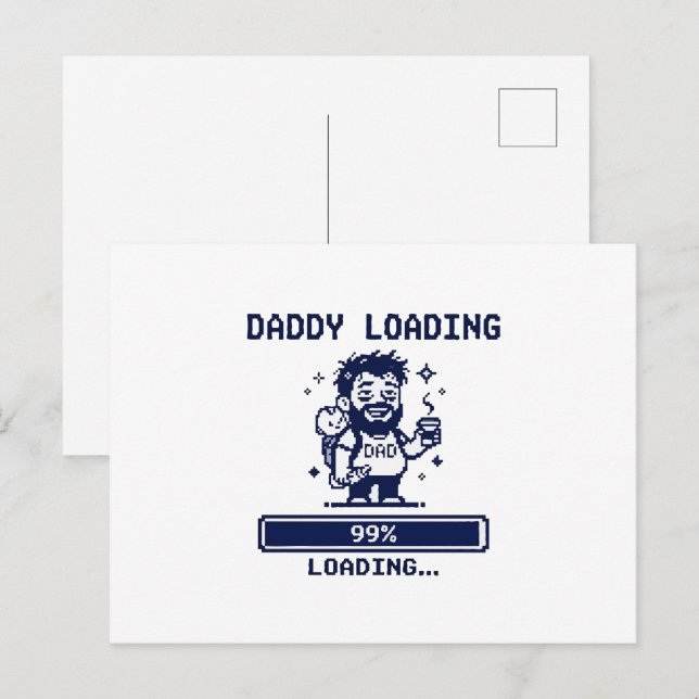 Papa lädt 99% postkarte (Vorne/Hinten)