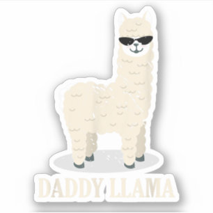Papa Lama Alpaka Lustiger Tierliebhaber Aufkleber