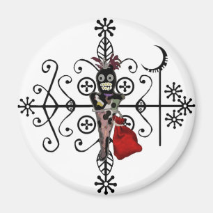 Papa Legba Voodoo-Puppe Veve Magnet