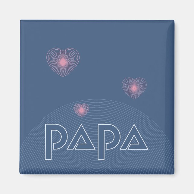 Papa, Leitleuchte (Arc) Magnet (Vorne)