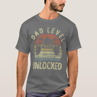 Papa-Level freigeschaltet Gaming-Vater Videospiele T-Shirt