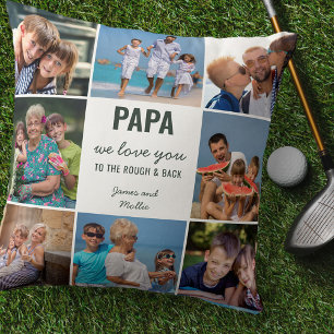 Papa Liebe dich zur Rough und zurück 8 Foto Grün Kissen