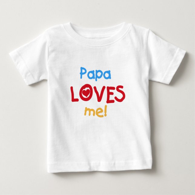 Papa Lieben ich Baby T-shirt (Vorderseite)