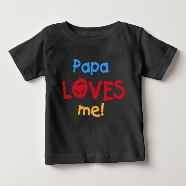 Papa Lieben ich Baby T-shirt (Vorderseite)