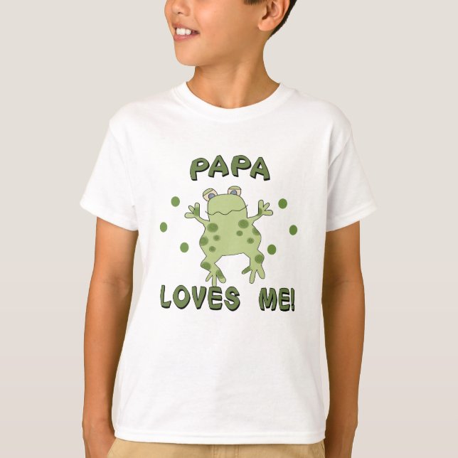 Papa-Lieben ich Frosch T-Shirt (Vorderseite)