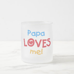 Papa Lieben T - Shirt und Geschenke Mattglastasse