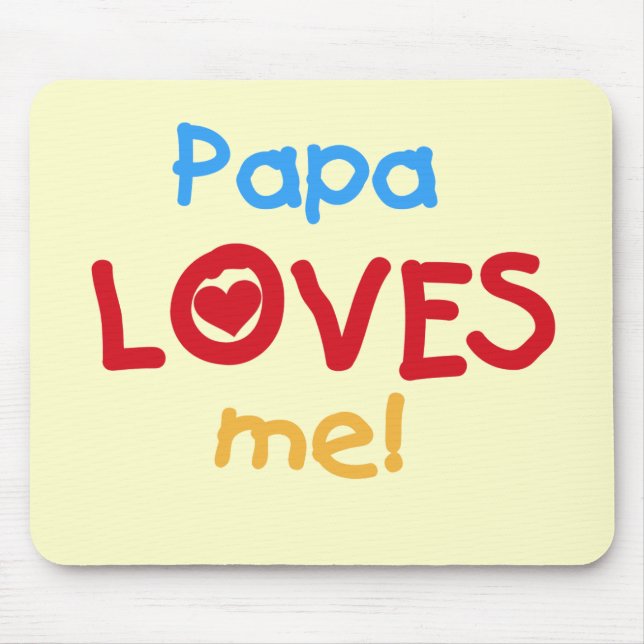 Papa Lieben T - Shirt und Geschenke Mousepad (Vorne)