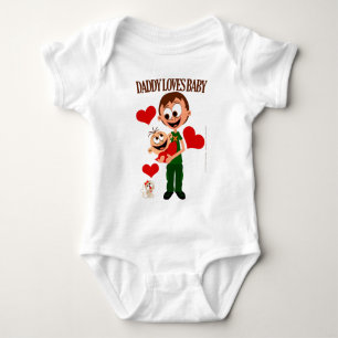 Papa liebt Baby - Baby Körper 01 - Weiß Strampler