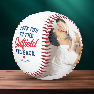 Papa Liebt dich bis zum Außenfeld und zurück Foto Baseball