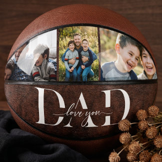 Papa Liebt Dich Leder Vatertag Fotocollage Basketball