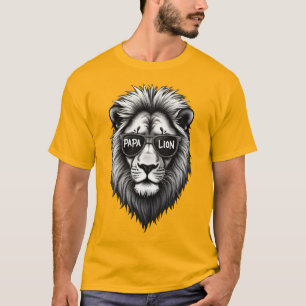 Papa Lion T - Shirt - Fett Graphic Design T-Shirt