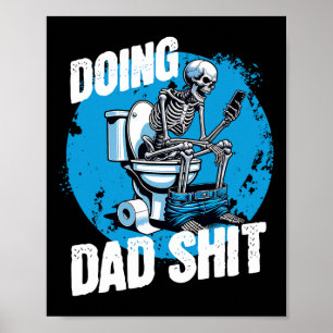 Papa macht lustiger Vatertag Erwachsenen-Toilette- Poster