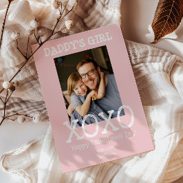 Papa-Mädchen | FOTO | Hugs and Kisses Valentines Feiertagskarte