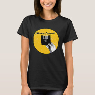 Papa Mama 90er Nerd vergisst nie Diskette T-Shirt