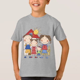 Papa, Mama, große Schwester, kleiner Bruder Famili T-Shirt