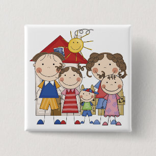 Papa, Mama, große Schwester, mittlere Schwester, k Button