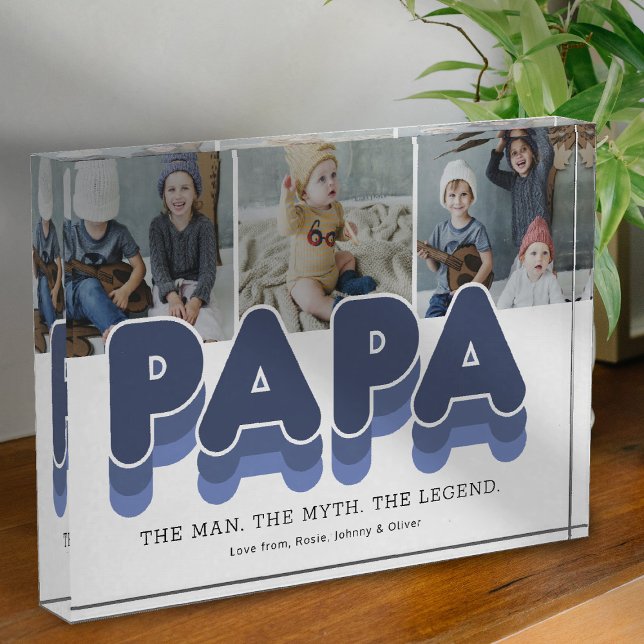 Papa Man Myth Legend Foto Block (Von Creator hochgeladen)
