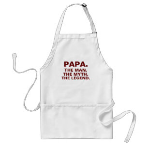 Papa Man Myth Legend Funny Sprichwort White Grilli Schürze