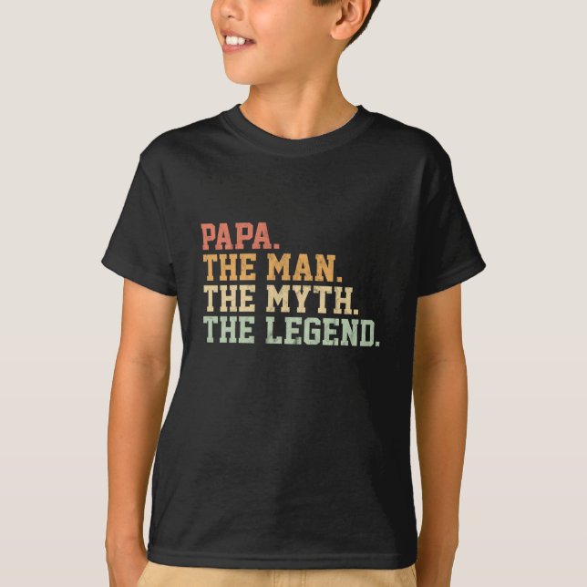 Papa Man Myth Legend für Mens Funny Father Gift T-Shirt (Vorderseite)