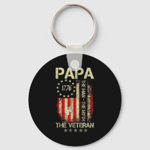 Papa Mann Mythos der Veteran - Vatertag FlaggePapa Schlüsselanhänger