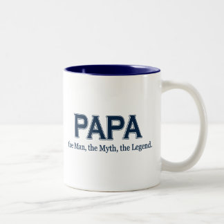 Papa-Mann-Mythos-Legenden-Tasse Zweifarbige Tasse