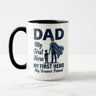 Papa Mein Erster Held Superhelden Vatertag Tasse