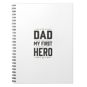 Papa Mein Erster Held Vintage-Typografie-Shirt-Des Notizblock