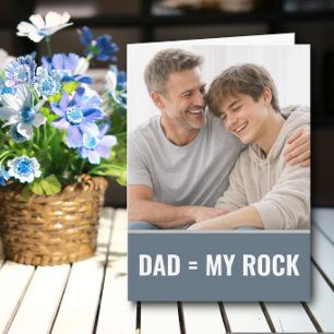 Papa, mein Fels Vater-tag von Sohn anpassbar Karte