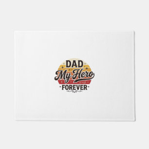 Papa mein Held für immer Retro Vintage-Shirt-Desig Fußmatte