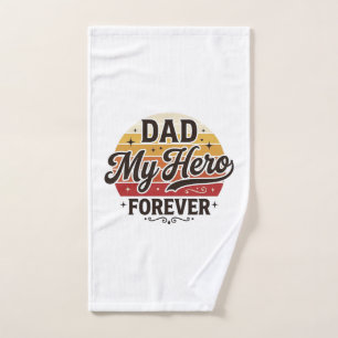 Papa mein Held für immer Retro Vintage Shirt Desig Handtuch