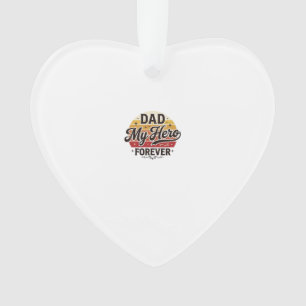 Papa mein Held für immer Retro Vintage-Shirt-Desig Ornament