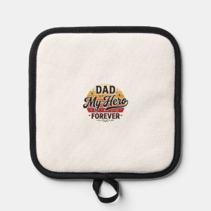 Papa mein Held für immer Retro Vintage Shirt Desig Topflappen
