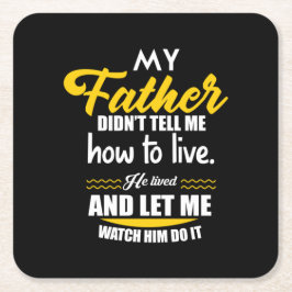 Papa, mein Vater hat es mir nicht gesagt Rechteckiger Pappuntersetzer