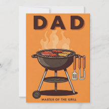 Papa Meister des Grills BBQ Vatertagskarte