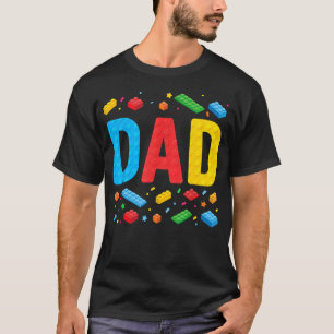 Papa Meister Erbauer Bausteine Blöcke Familie T-Shirt