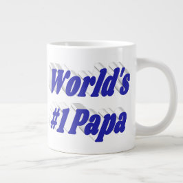 Papa mit blauem Halbtext Jumbo-Tasse
