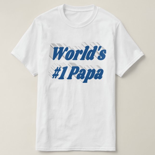 Papa mit blauem T - Shirt (Design vorne)