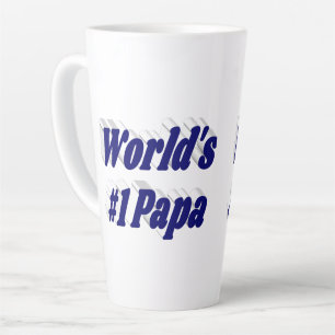 Papa mit dunkelblauem Text Milchtasse